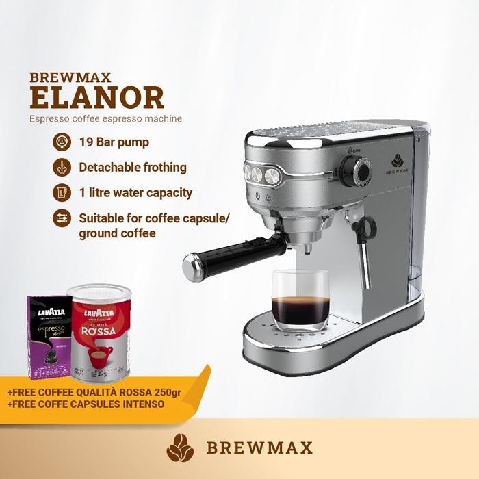 BREWMAX ESPRESSO CAPSULE COFFEE MACHINE ELANOR READY