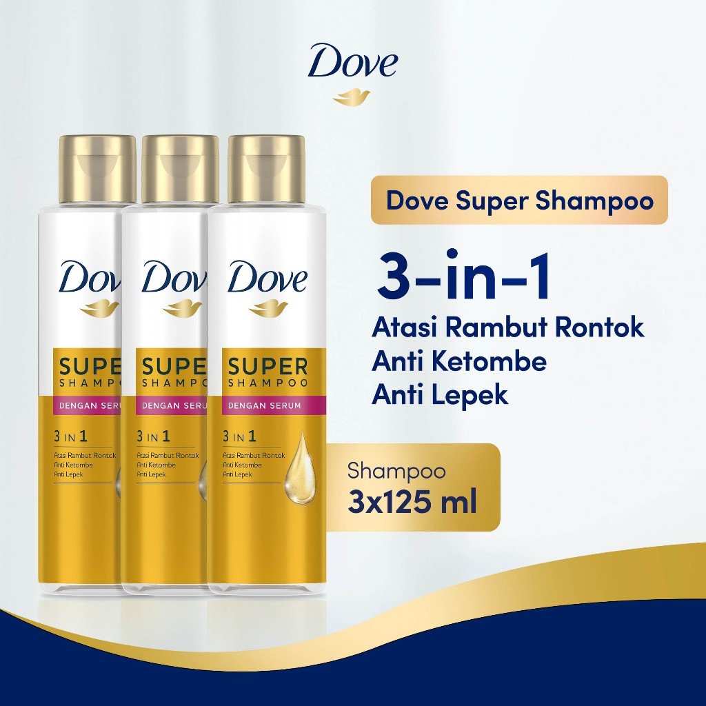 Dove 3-In-1 Super Shampoo Triplepack