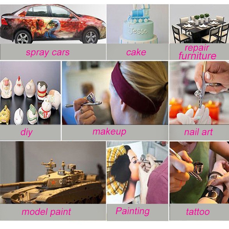 

Portable Single Action Airbrush 0.3mm Nozzles Spray Gun Pen for Model Cake Nail Car Painting Beauty Inkjet