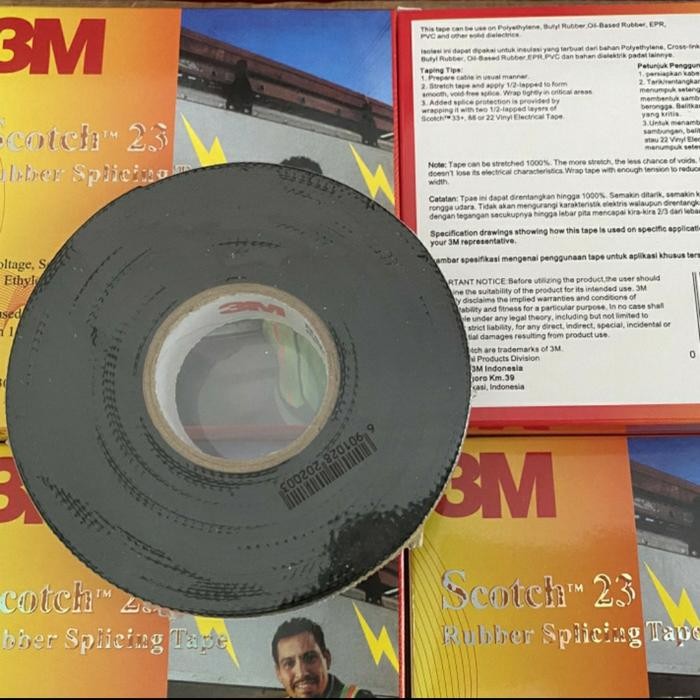 

isolasi listrik 3m scotch 23 rubber splicing tape