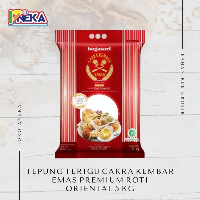 

tepung cakra kembar emas premium roti oriental 5kg