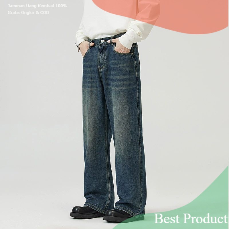 ENR - Celana Jeans Oversize Skena Denim Pria 13 oz Korean Style - Ukuran 27-38/ bigsize BIgsize supe