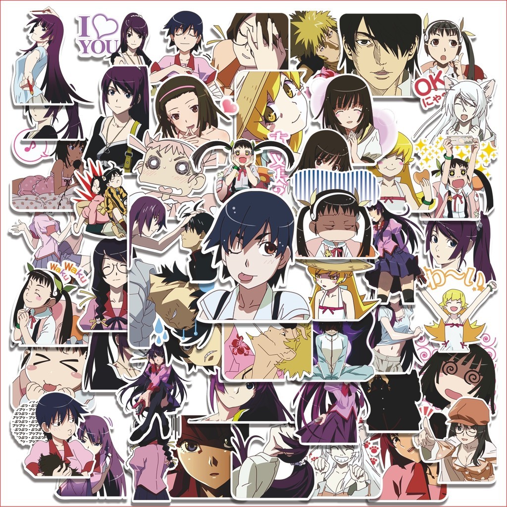

COD 50 Pcs Stiker Bakemonogatari Lucu Anti Air Untuk Dekorasi Notebook Sepeda Skateboard Handphone DIY