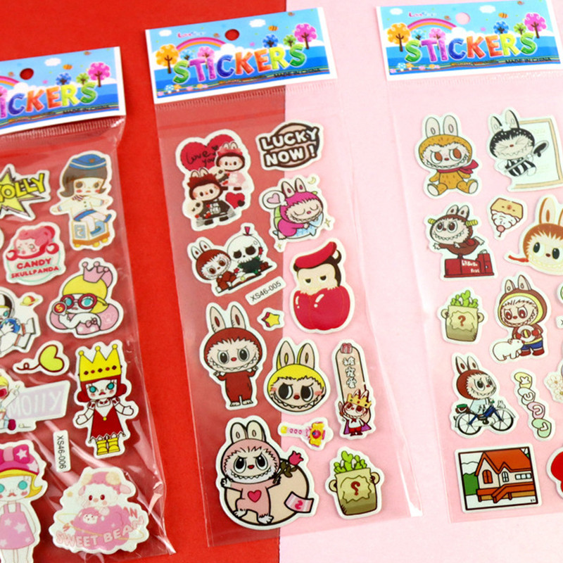 

COD Stiker Gelembung LABUBU Stiker Anak Stiker 3D Stiker Hadiah Kartun Lucu