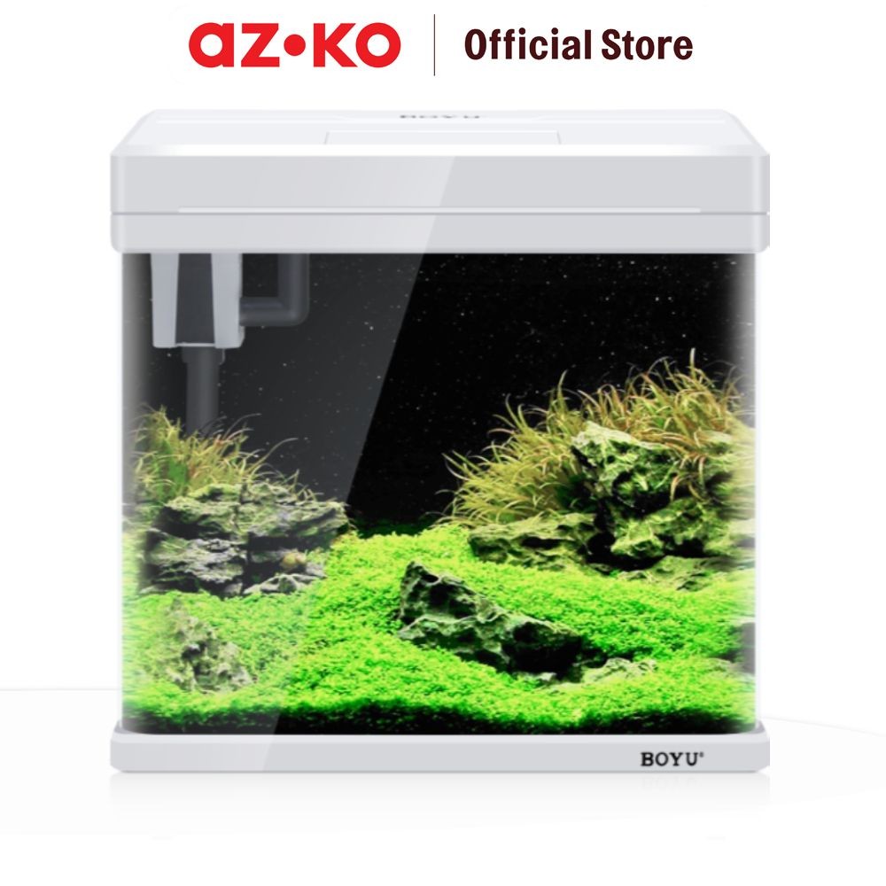 AZKO Boyu 7.5 Ltr Aquarium Nano Ms - Putih