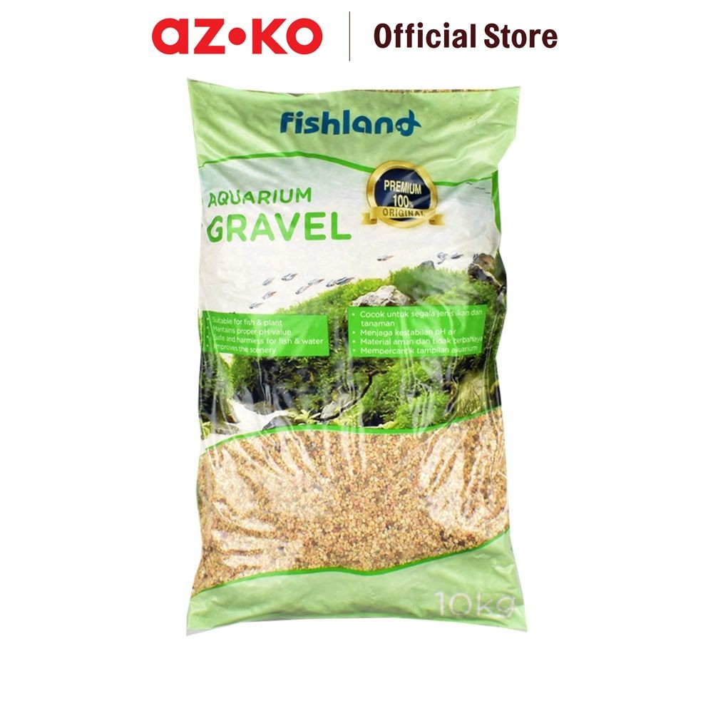 AZKO Fishland Batu Pasir Dekorasi 2-4 Mm 10 Kg - Kuning Pasir Batu Aquarium Dekorasi Akuarium Ikan A