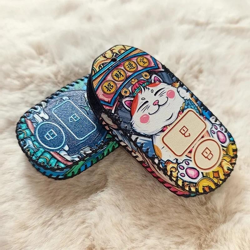 For Toyota Vios 2023 Raize Veloz Avanza 2022 2 button keyless metal leather button key case Toyota k