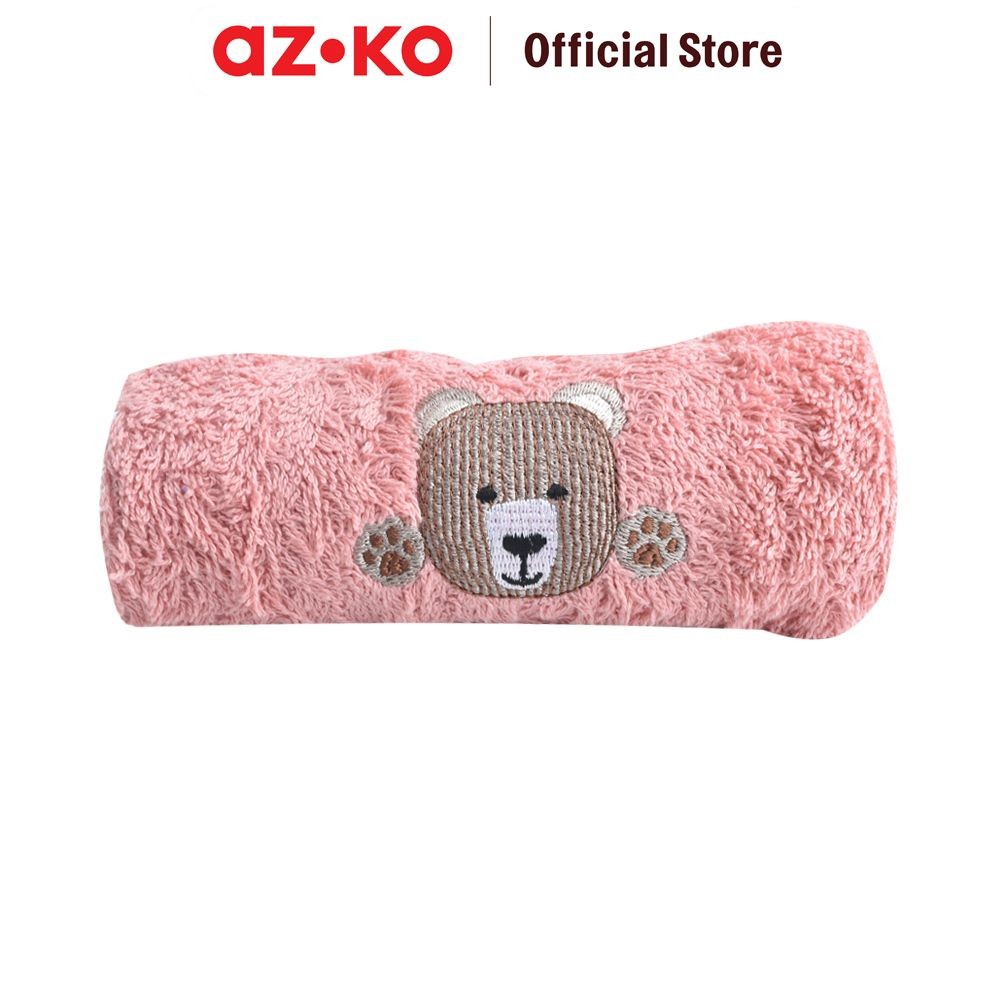 AZKO Ataru 30x50 cm Handuk Mandi Anak Bear - Pink Bath Towel Handuk Anak Anduk Badan Perlengkapan Ma