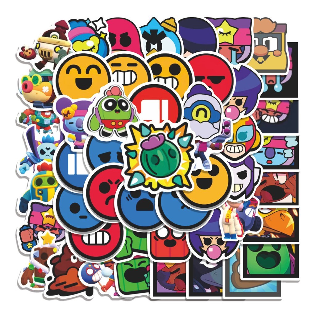 

COD 50 Pcs Stiker BRAWL STAR V6 Lucu Anti Air Untuk Dekorasi Notebook Sepeda Skateboard Handphone DIY