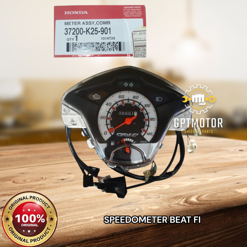 SPEEDOMETER KILOMETER KM MOTOR BEAT FI 2012-2014 HONDA 37200-K25-901 ORIGINAL
