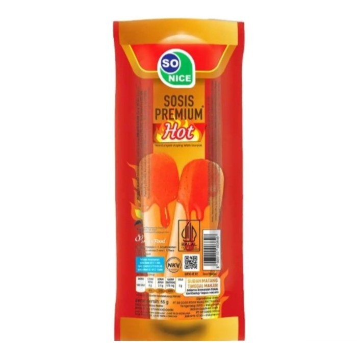 

So Nice Sosis Siap Makan Premium Hot 55G