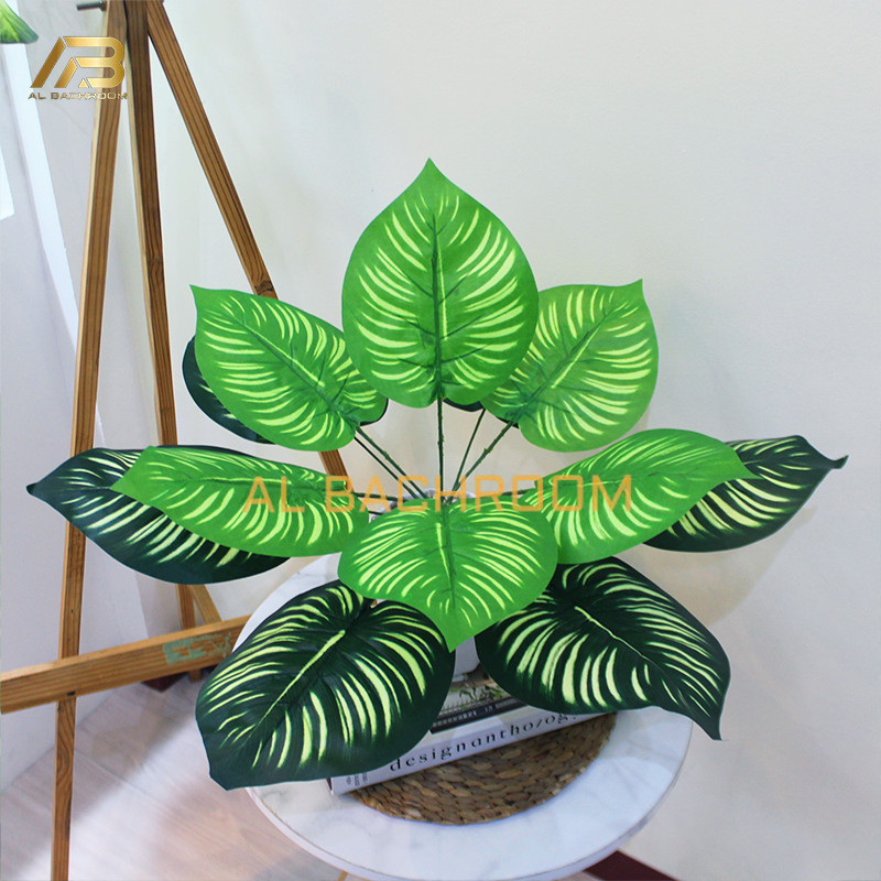 B8240 TANAMAN ARTIFICIAL  DAUN KELADI ZEBRA BUNGA DAUN PLASTIK DEKORASI RUMAH AESTHETIC