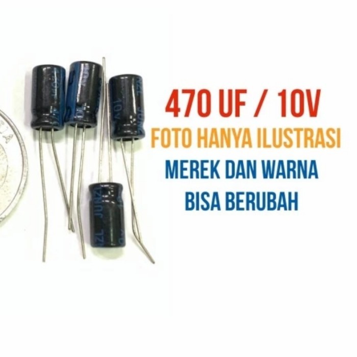 JN99 ( 470 uf 10v ) elko elco 470 uf mikro 470uf 10v 10 v volt 6.3v 6.3 v volt 6v3