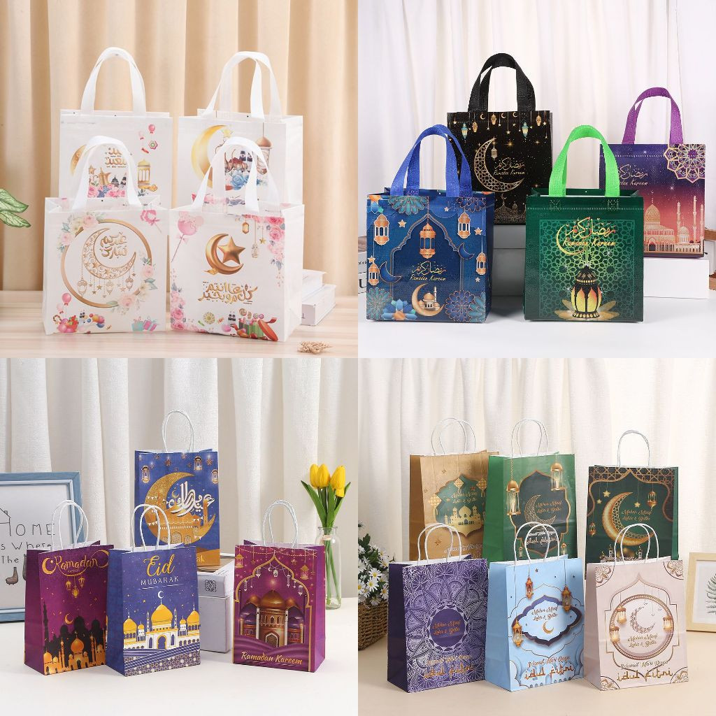 

Goodie Bag Ramadan/ Paper Bag Eid Mubarak / Tas Kado Hadiah Hampers Ramadhan Kareem Aksesoris Idul Fitri/Gift Lebaran