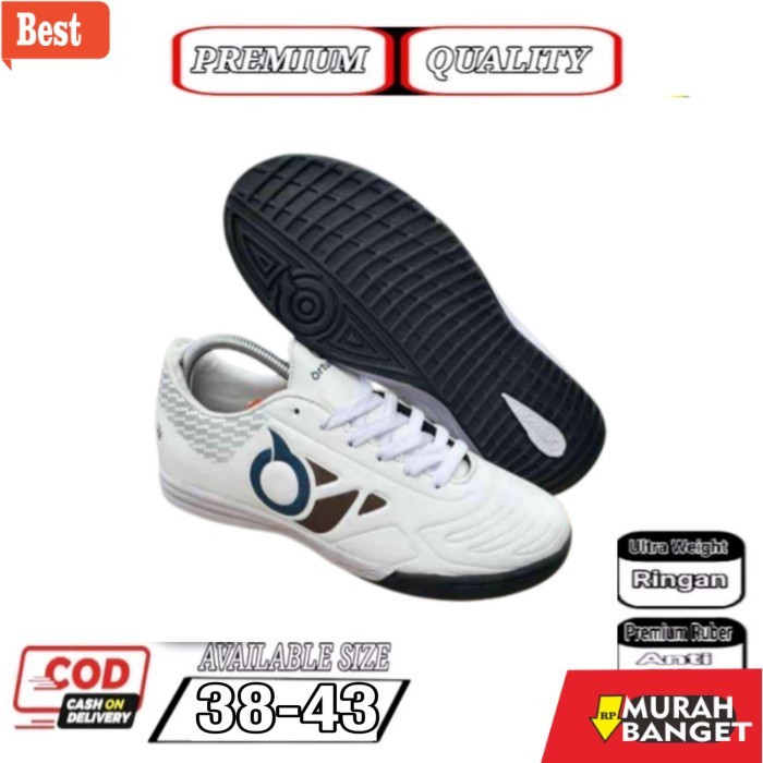 rekomendasi sepatu futsal sepatu futsal ortus bbs jogosala - ftsl bbs hitam, 38