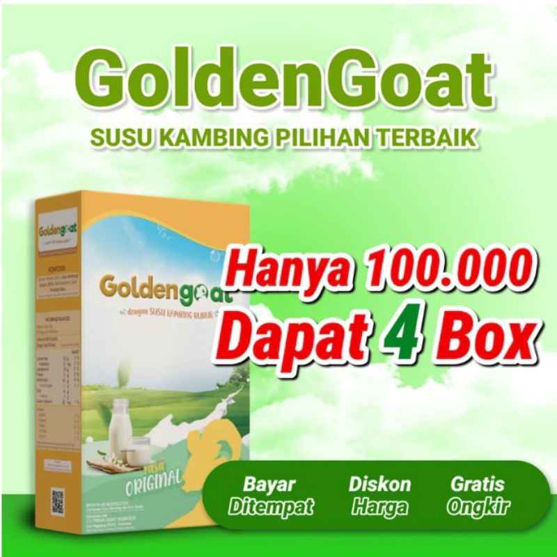 

4 bok GOLDEN GOAT Susu Kambing Etawa Terbaik Original