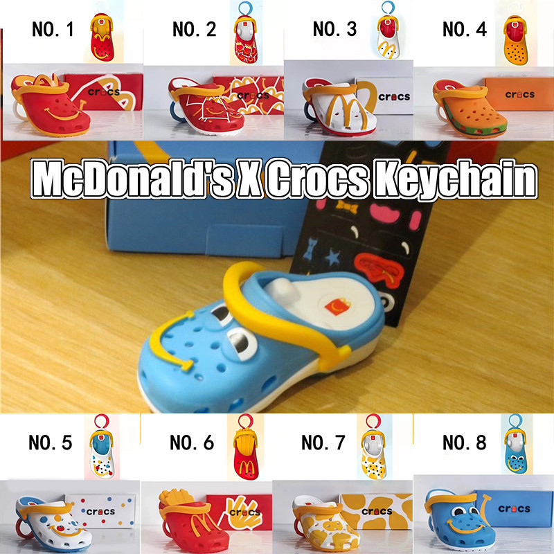 Mcdonald Happy Meal 2024 mini mainan Crocs Mcdonald's Crocs keychain Collectible