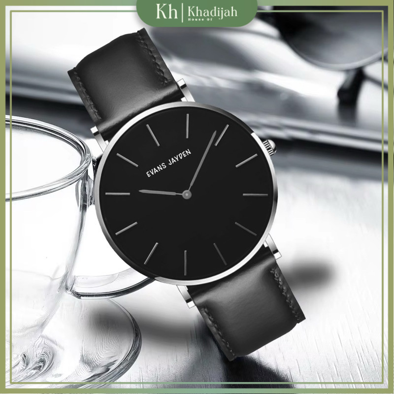 Jam Tangan Pria Wanita Casual Simple Elegan Evans Jayden 9636