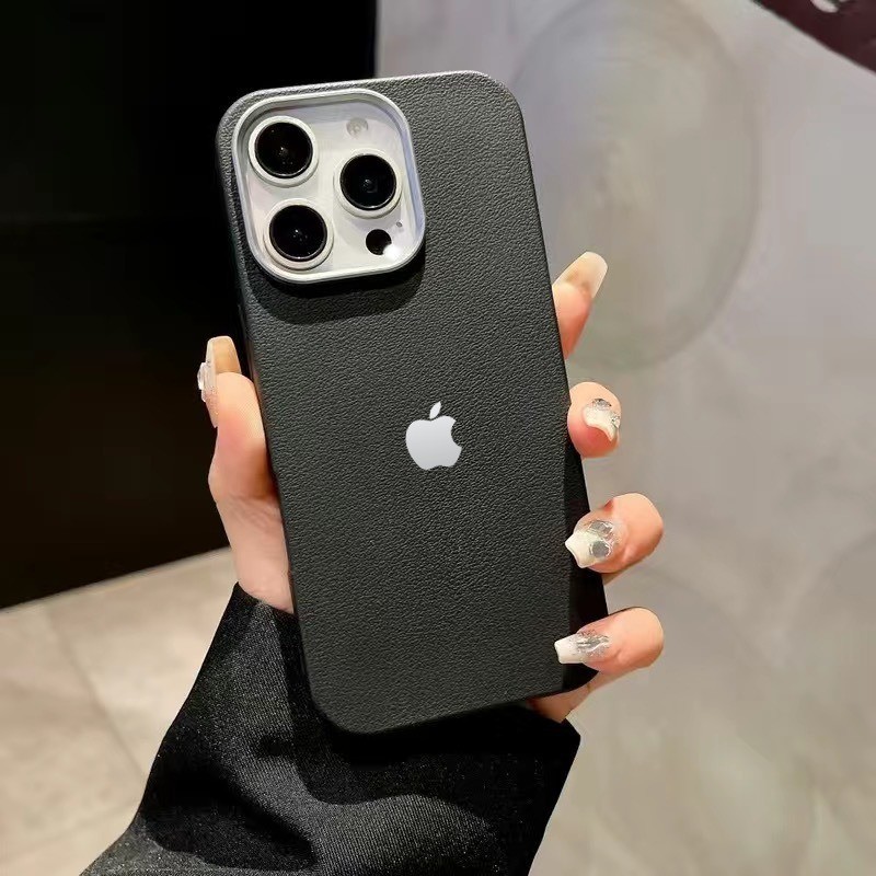 3j Case + Logo Premium Softcase Casing Hp Leather Slim Phone Case For Iphone 13 14 15 16 Pro Max Cam
