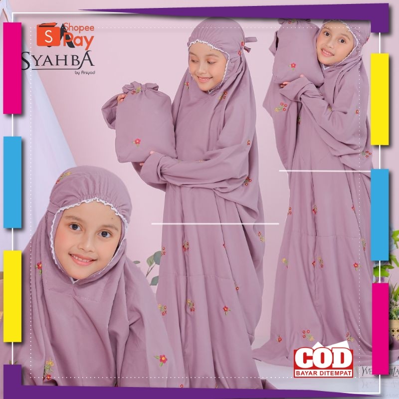 [PREMIUM ORIGINAL] Mukena Terusan MELATI Couple ANAK DEWASA | Syahba