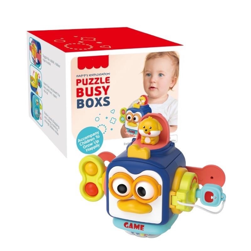 Mainan edukasi BUSY BOX multifungsi / melatih logika motorik sensorik tangan jari / mainan anak eduk