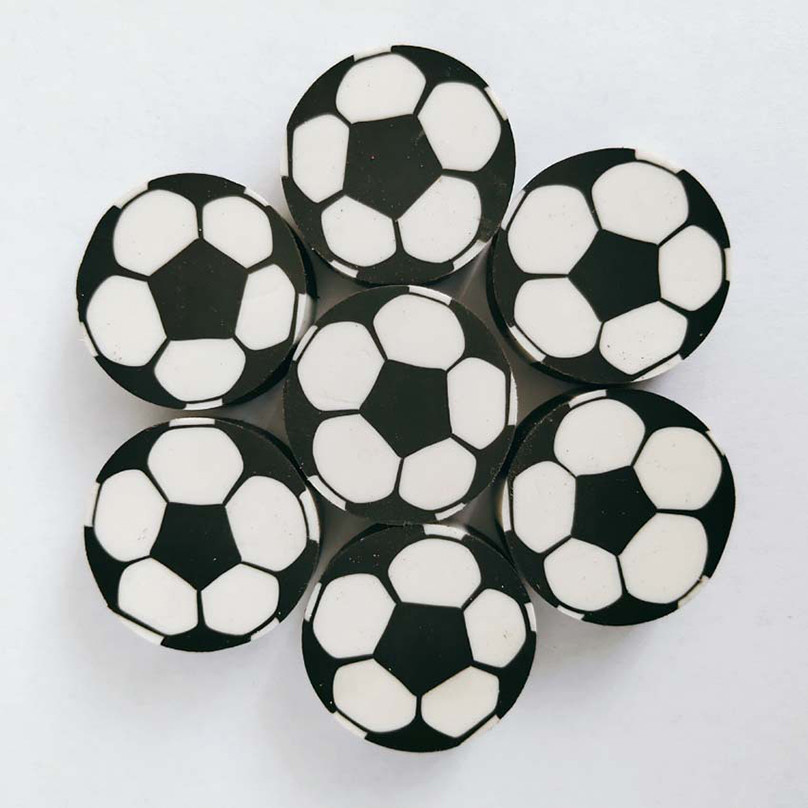 

5Pcs/Lot Football Eraser Gomas De Borrar Rubber Kawaii Stationery Supplies Basketball Fournitures Scolaires Gomme Erasers