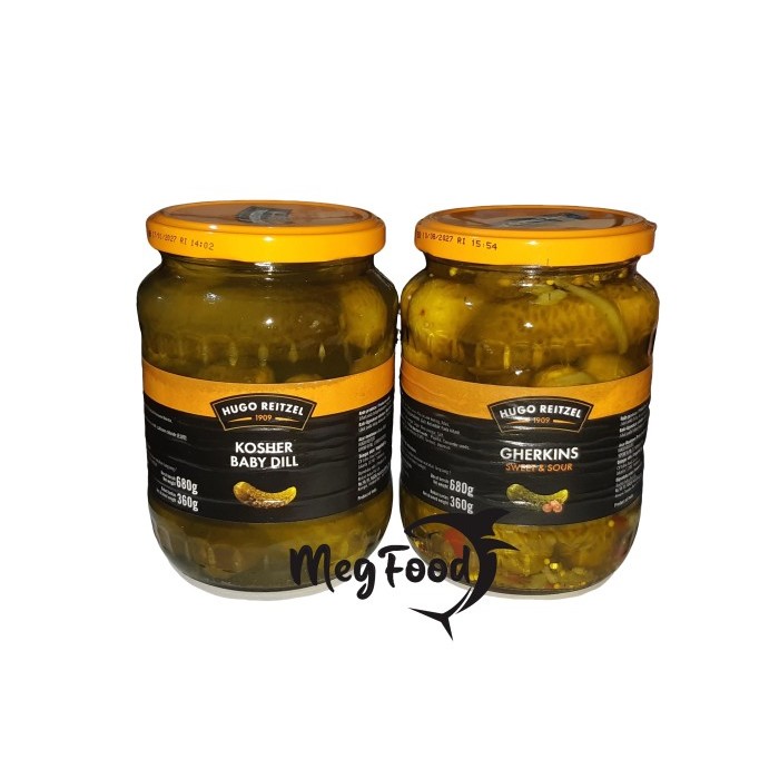 

Hugo Reitzel Acar Mentimun Gherkins Pickles Kosher Baby Dill 680 Gram