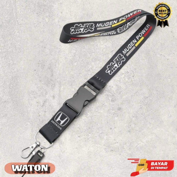 

(AUD) Lanyard JDM Racing Part Mugen Name Tag Tali Gantungan HP Kunci Kartu Ganting Leher - 6. Mugen A