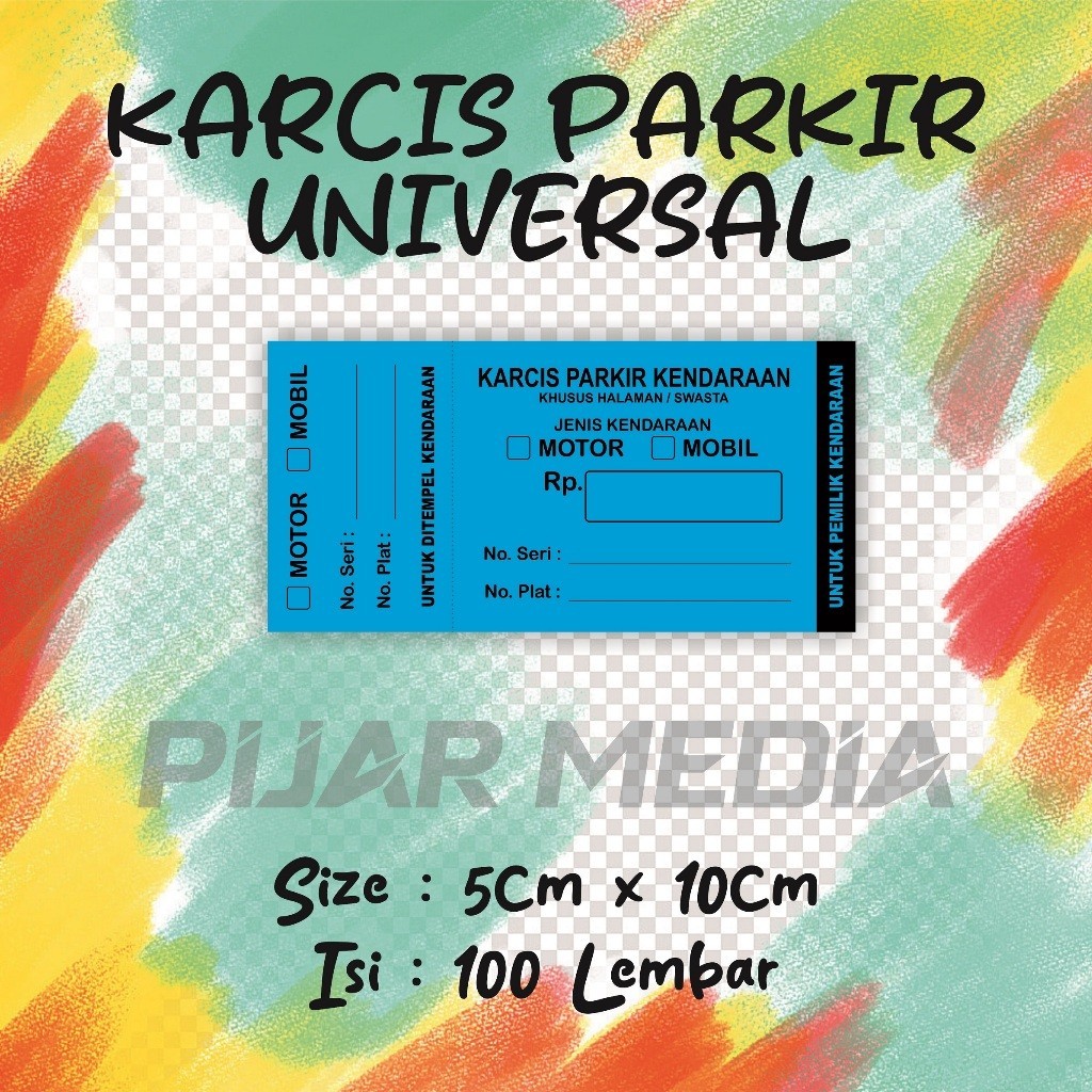 

Cetak KARCIS PARKIR UNIVERSAL KERTAS WARNA DENGAN NOMOR URUT Murah