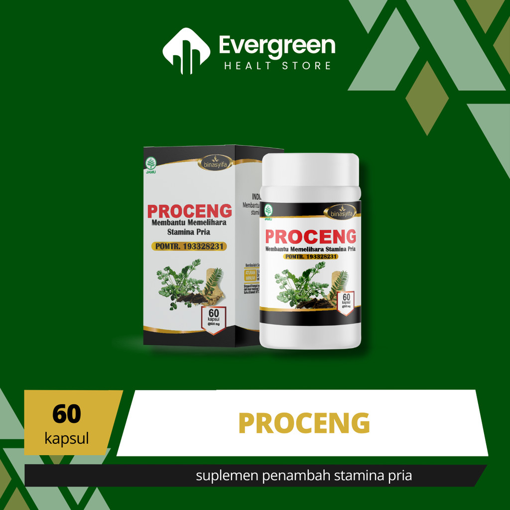 Obat Kuat Pria Tahan Lama Original 100% BPOM Halal MUI Penambah Stamina Pria Dewasa PROCENG