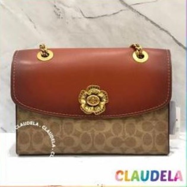 Coach Parker Medium Convertible Shoulder Bag in Signature Tan Rust
