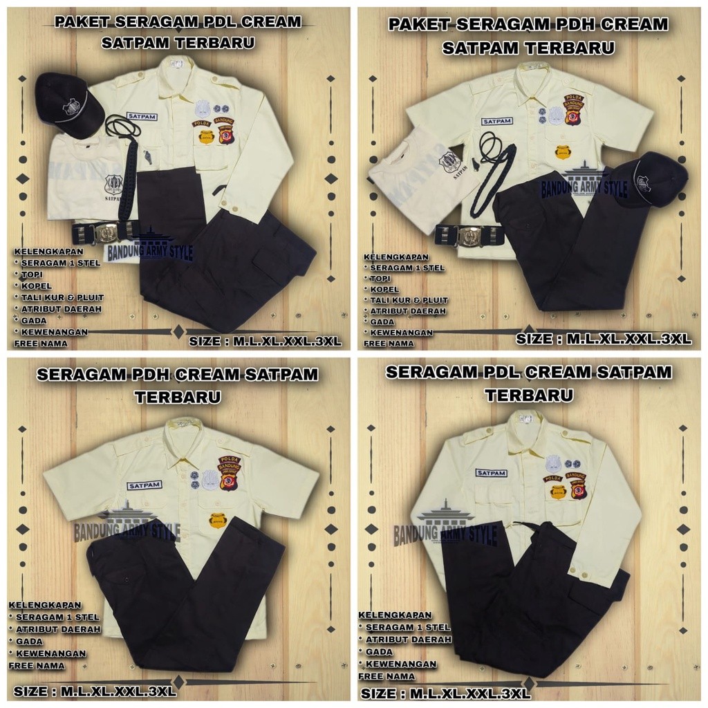 ES89LI SERAGAM SATPAM TERBARU CREAM. PDH SATPAM CREAM.PDL SATPAM CREAM TERBARU 2023.SATPAM CREAM.SEC