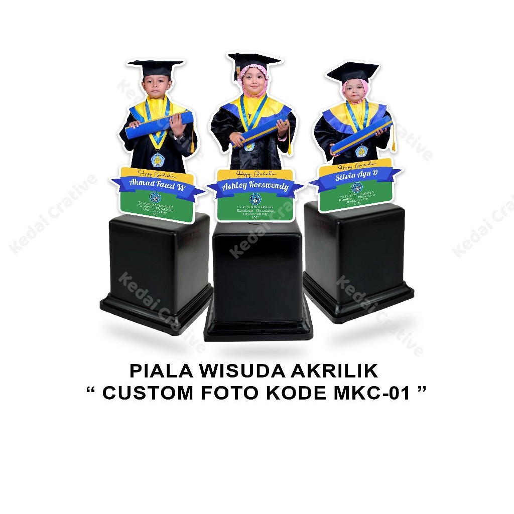 Piala Wisuda Akrilik Anak TK / Paud - Kastem Foto