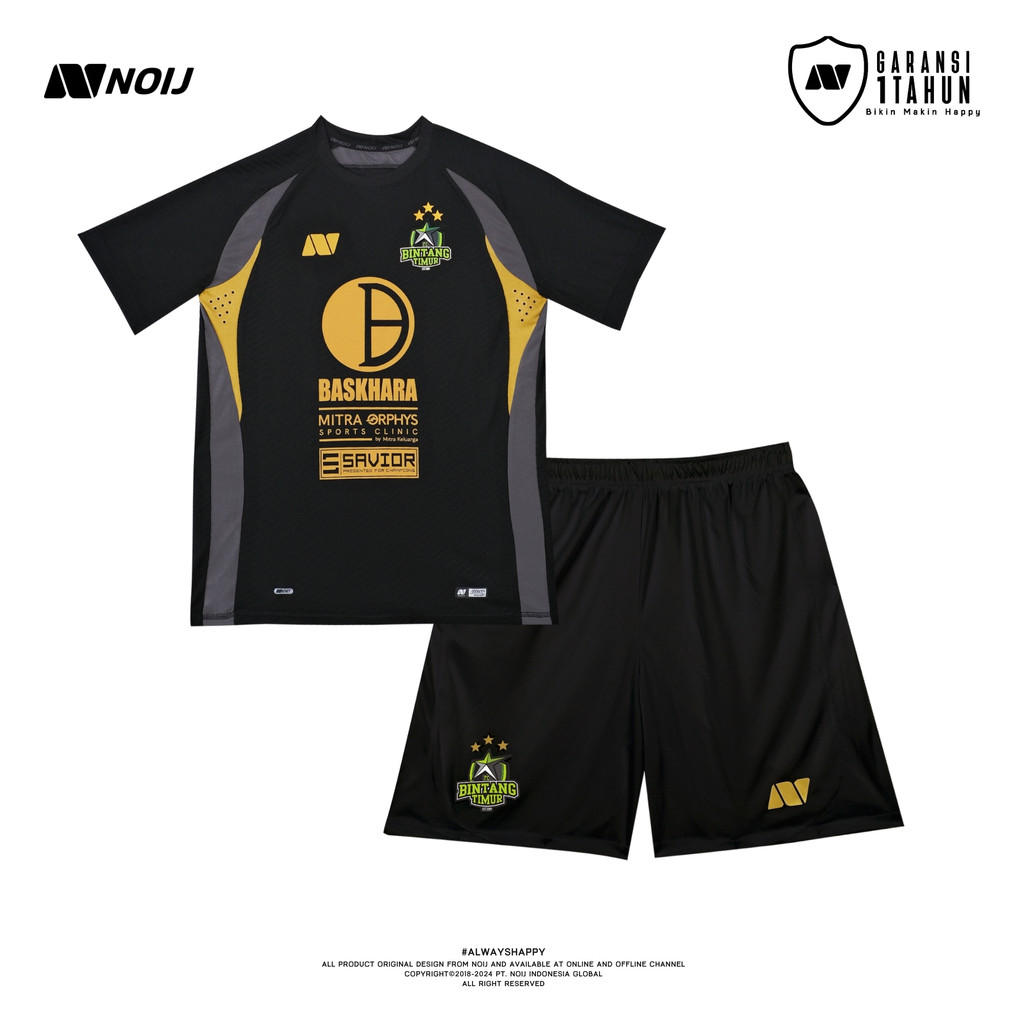 Noij Kaos Jersey Olahraga Set Match BTS 24/25 - Black