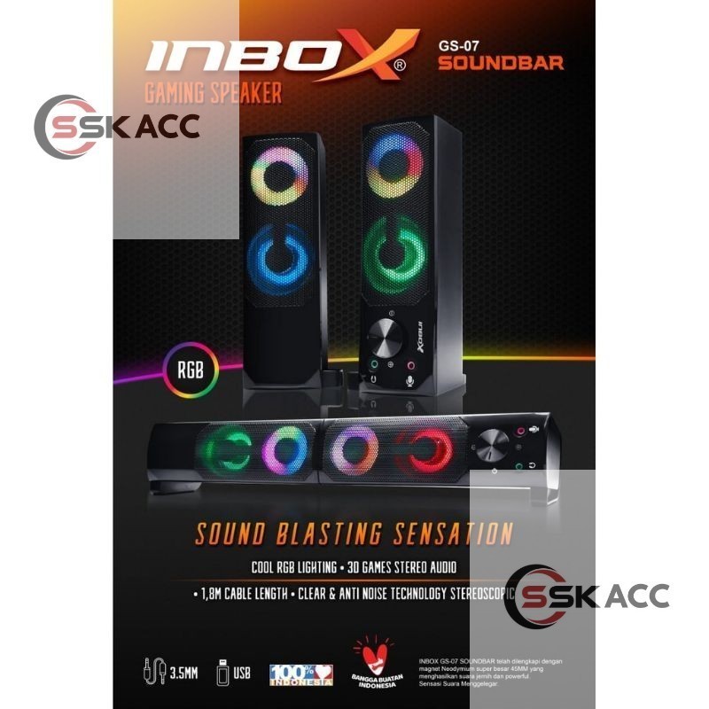 GS - 07 Soundbar Gaming Speaker / Inbox Gaming Speaker Soundbar GS - 07 DISTRIBUTORACC-KOMPUTER