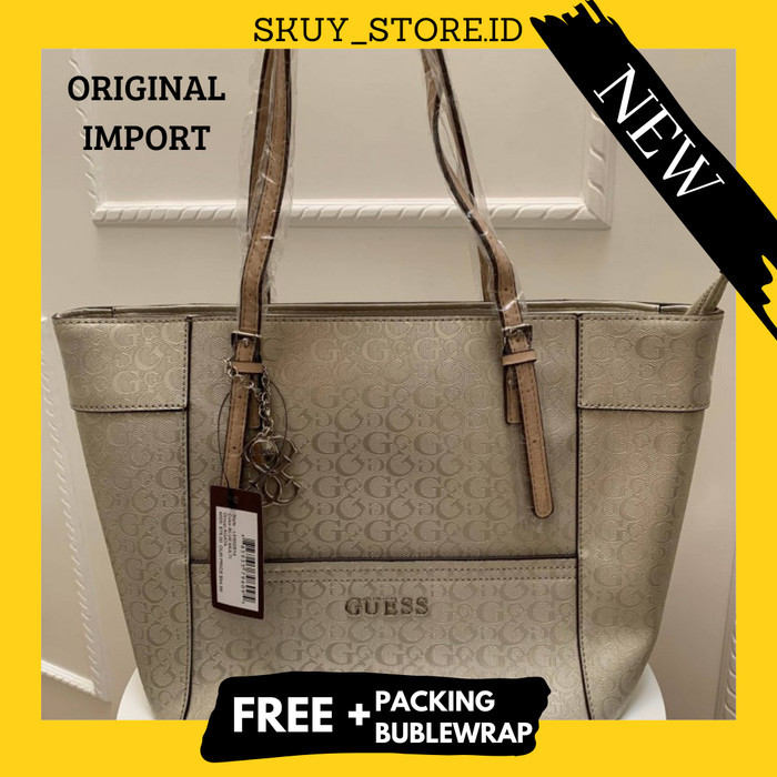 ✨HST.H✨ - PROMO TAS WANITA DELANEY GUESS IMPORT ORIGINAL BRANDED TERBARU GS 018 BAG - Gold