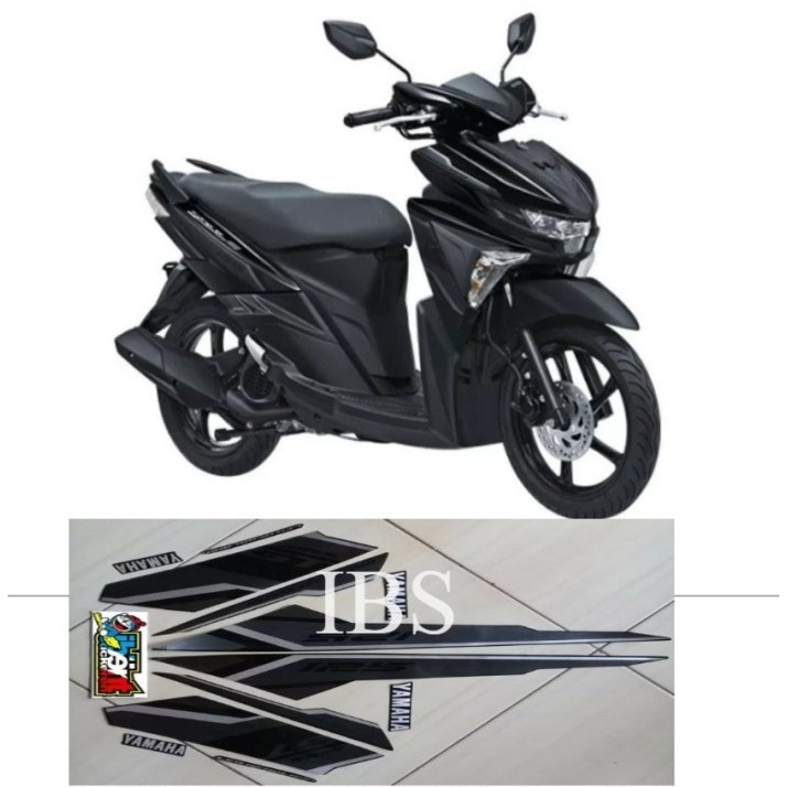 STRIPING MIO SOUL GT HITAM 2017 STIKER ORI YAMAHA POLET