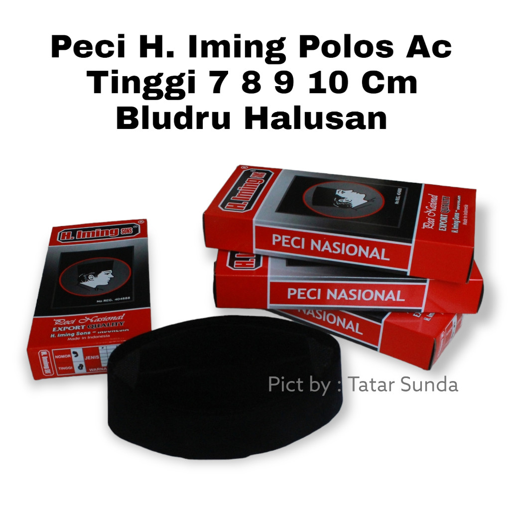 H Iming Sons Kopiah Iming Songkok Kopiah Kopyah H.iming Peci Dewasa Tinggi 6.7.8.9.10 Cm Kopyah Belu