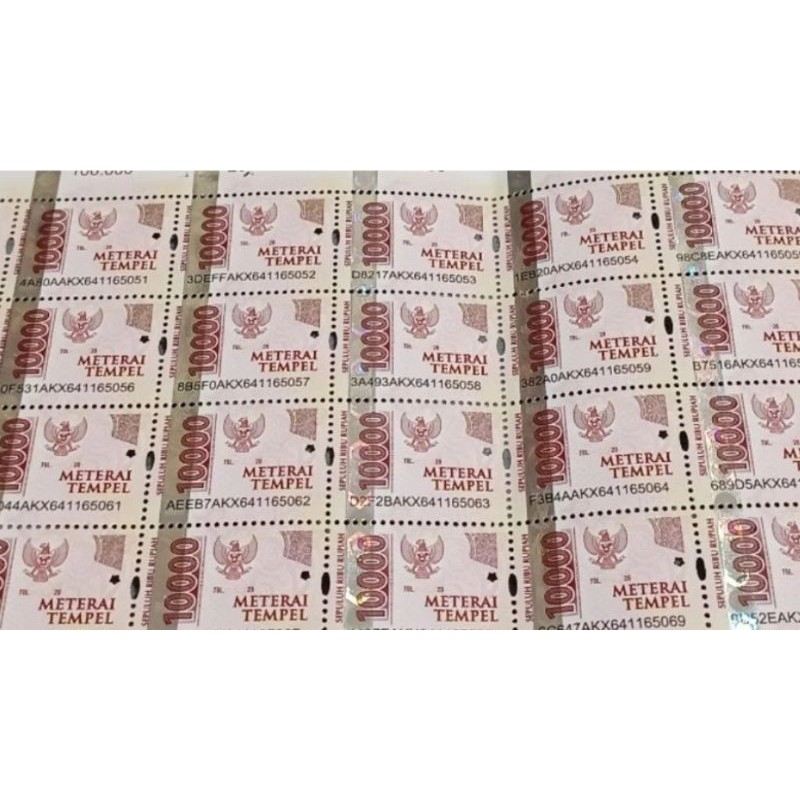 METERAI 10000 / METERAI TEMPEL 10000 ORIGINAL ASLI ( PER 30 PCS/KEPING) RESMI PERURI