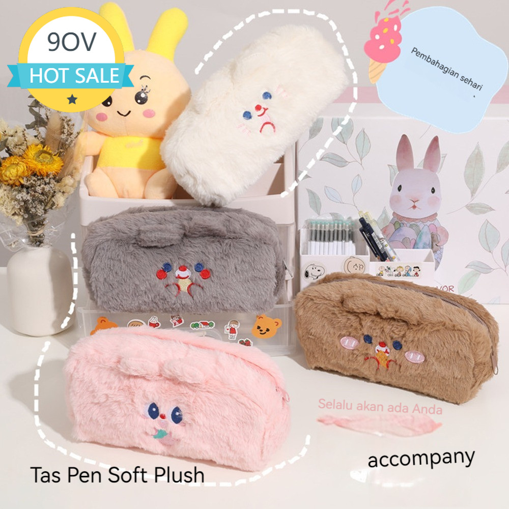 

COD Tempat Pensil Bulu Soft Cute/ Tas Pensil Kosmetik/ Pouch Makeup Kecil Tempat Pensil Kotak Pensil Fluffy Bear Plush Kapasitas Besar Premium Quality Pencil Casechild anak