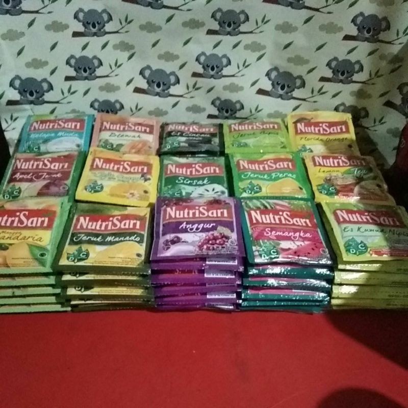 

nurtri sari aneka rasa buah buahan es serbuk