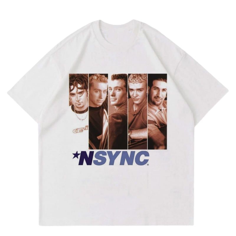 Kaos Nsync T Shirt Pria Kaos 24s Katun premium Kaos Vintage Kaos Musik Kaos band Boyband