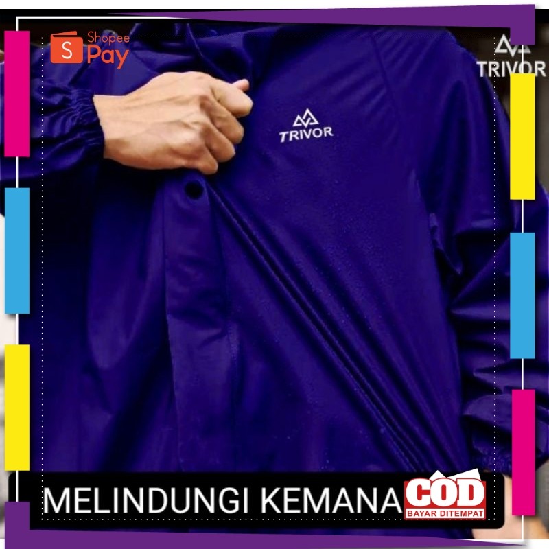 [PREMIUM BAHAN TEBAL] jas hujan raincoat trivor PVC 0,25 langsung konveksi termurah