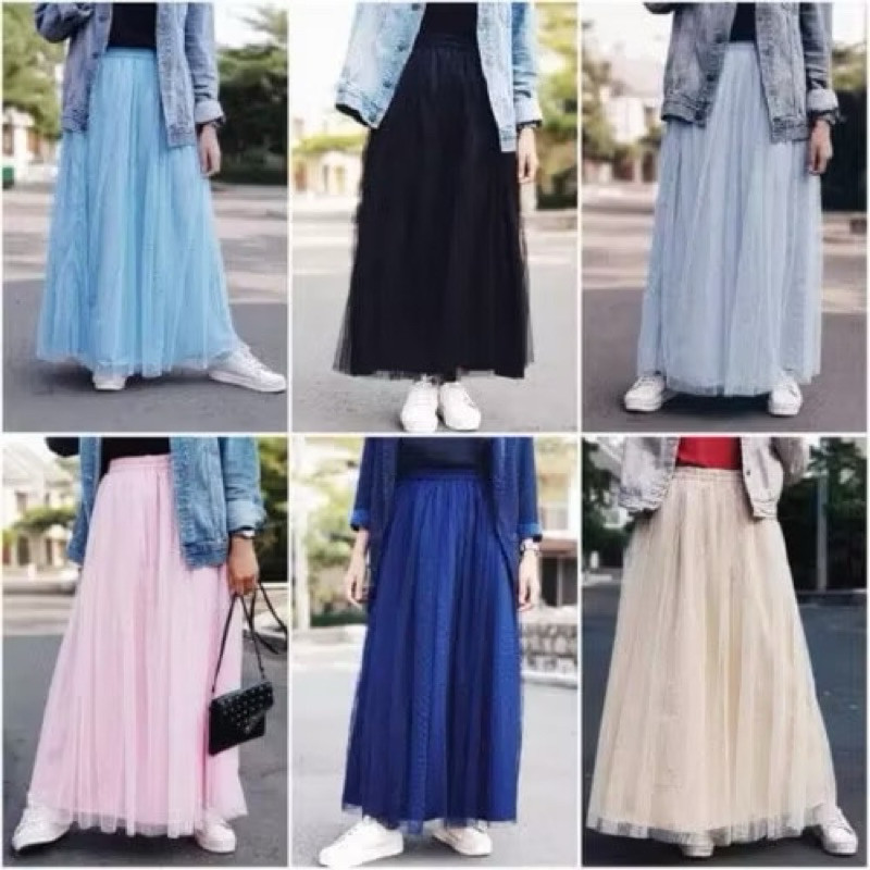 Rok tutu skirt polos/Rok tutu tile/Rok tutu dewasa/Rok tutu panjang