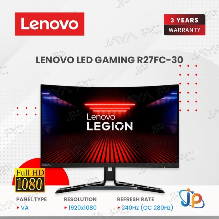 Monitor Lenovo Legion LED Gaming R27FC-30 - Curved Full HD 27" Inch
