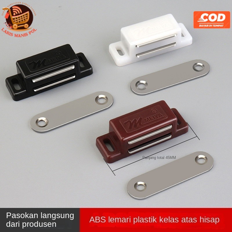 LMP Magnet Pintu Lemari Laci Kotak Coklat Putih Hitam Besi Magnet Pintu Kayu