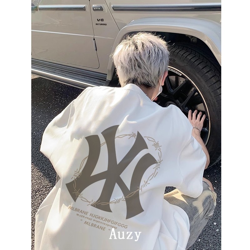 T-shirt lengan pendek NY t shirt kaos pria distro original 100% putih