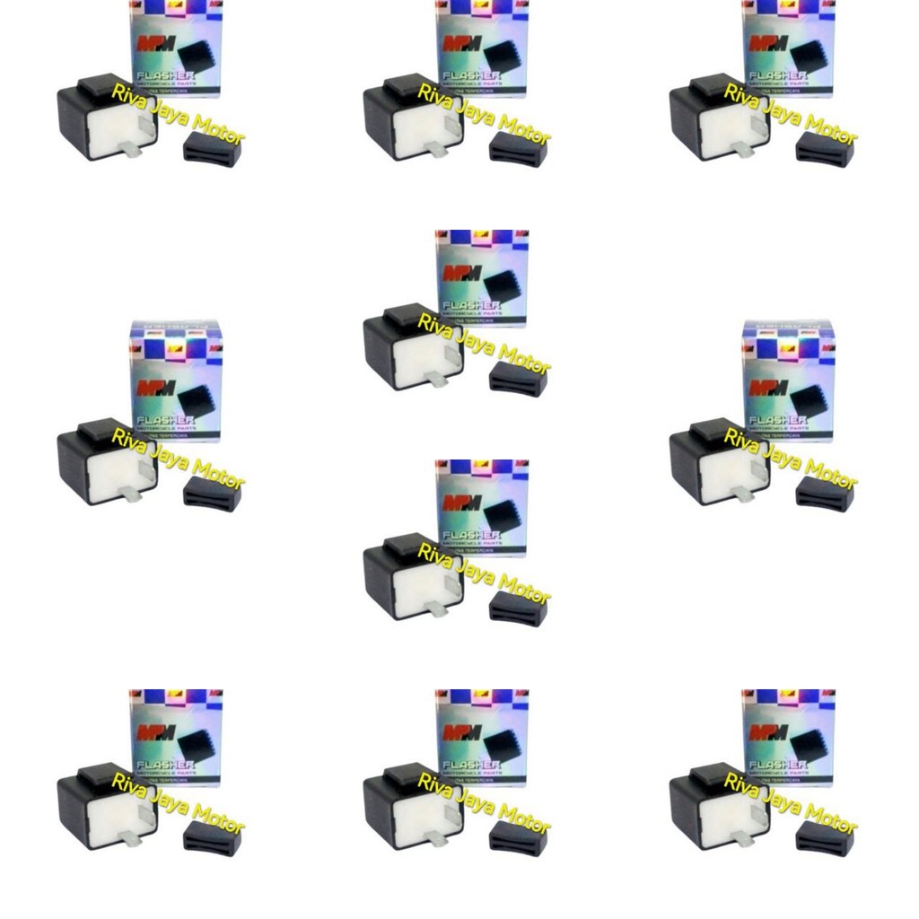10 Pcs Flaser Flasher Relay Sen Sein 12 Volt 12v Mpm Universal Motor Supra Grand Karisma Revo Blade 