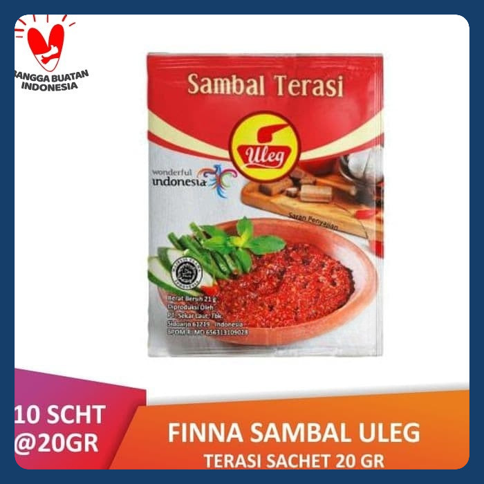 

FINNA Sambal Terasi Sachet 1 Renceng x 10 Sachet Sambal Uleg Terasi Finna Sambal Terasi Sambal Ijo Geprek Rawit Pedas Rendang Teri Kemiri