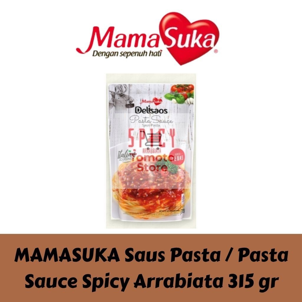 

✨ TOMOTOSTORE ✨ MAMASUKA Saus Pasta / Pasta Sauce Spicy Arrabiata 315 gr